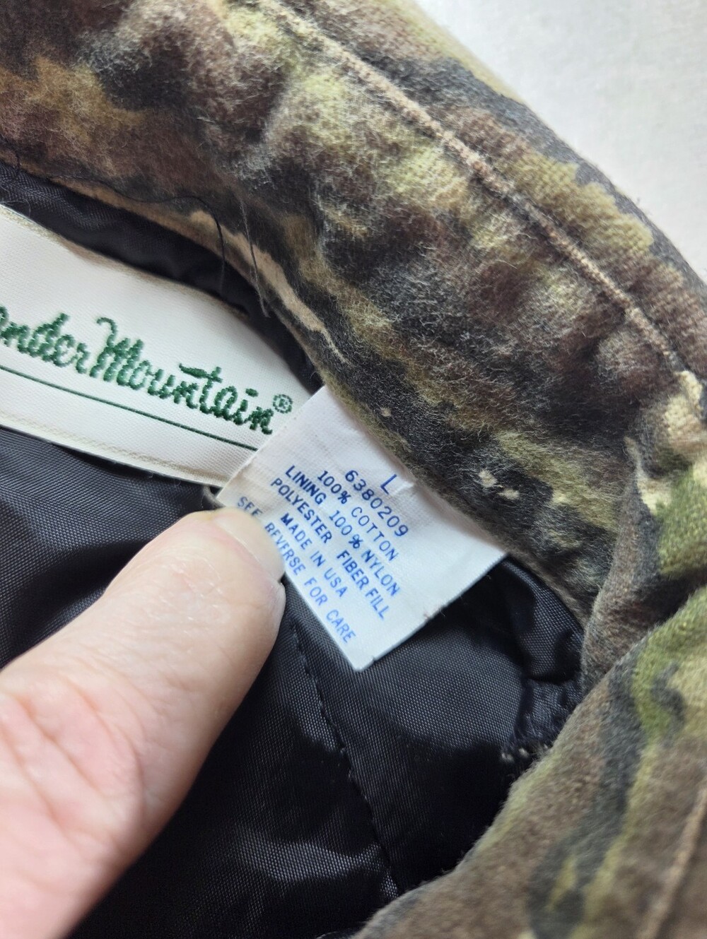 Vintage Gander Mountain Camo Quilt Lined Shirt Jacket USA Made Large - Picture 4 of 8